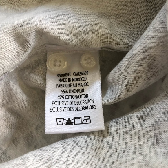 Robert Graham Marbella Short Sleeve Linen Blend Button-Up Shirt NWOT Plus Sz 3XL - Picture 16 of 16